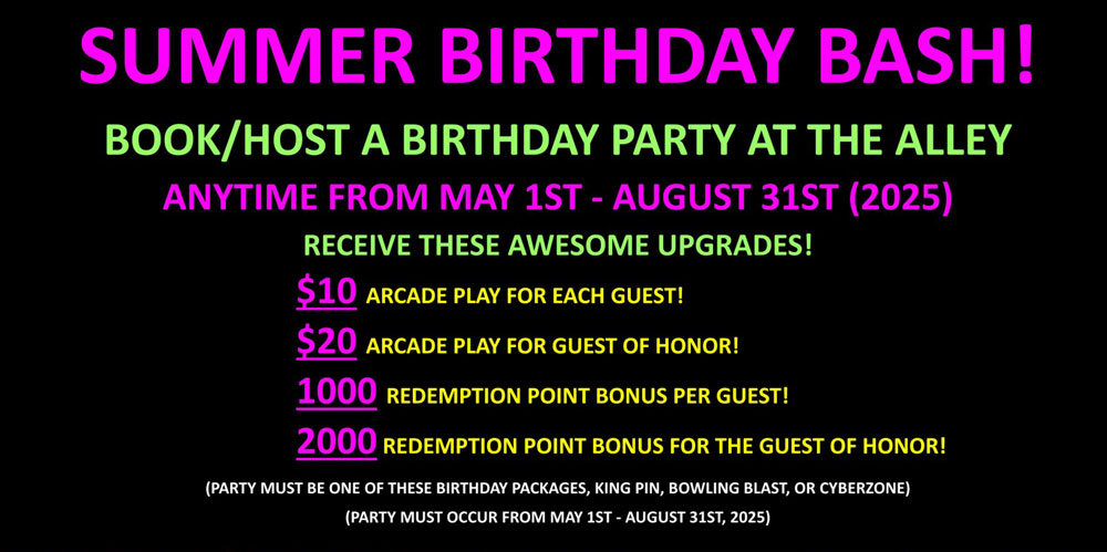 summer blast birthday specials
