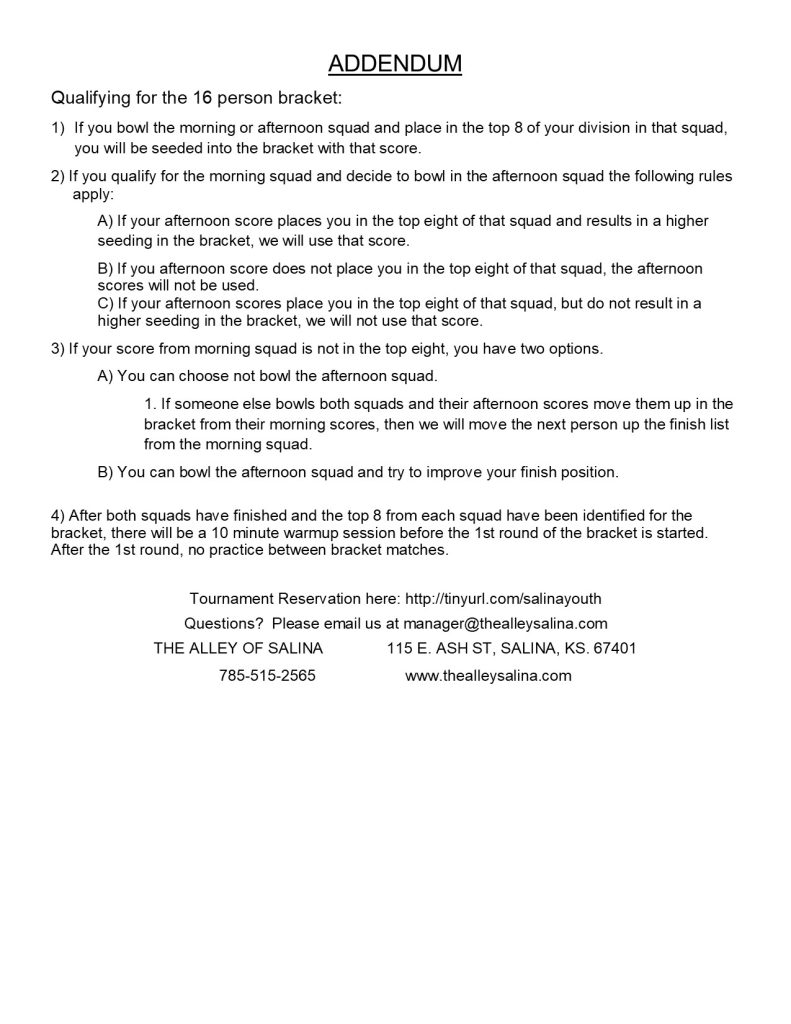 tournament info